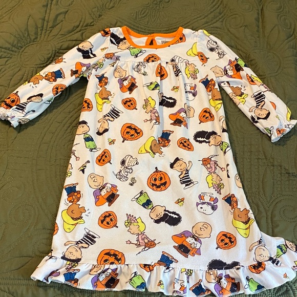 Peanuts Orange and White Toddler Nightgown - Picture 1 of 2